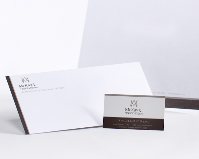 visiting card design sample. mckay business card and