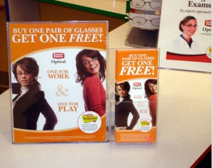 pittsburgh giant eagle optical eyecare brochure stand