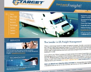 target freight management web design and web mail by ocreations in pittsburgh