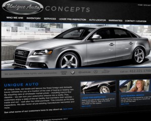 unique auto concepts website by ocreations in pittsburgh