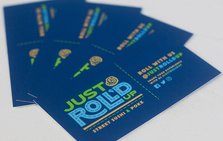 Just Rolld Up business cards