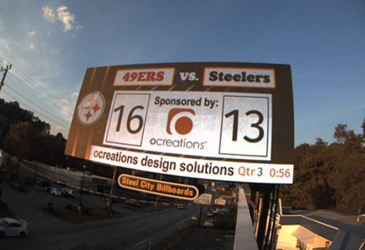 ocreations digital sponsor billboard Steel City Billboards