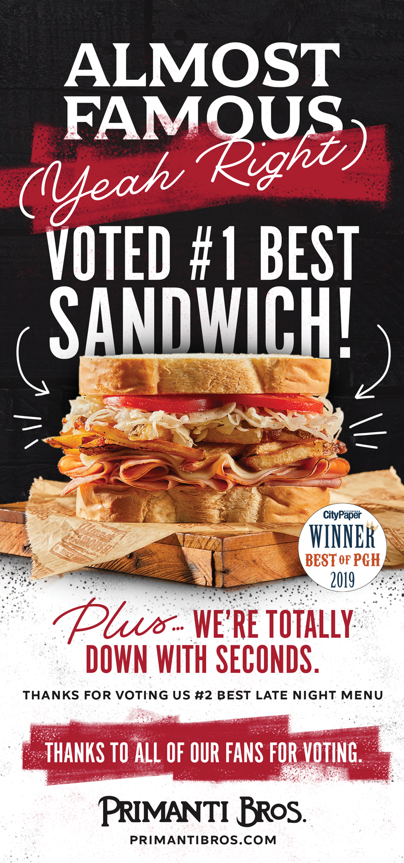 Primanti Bros. Best of Pgh 2019 ocreations A Pittsburgh Design Firm